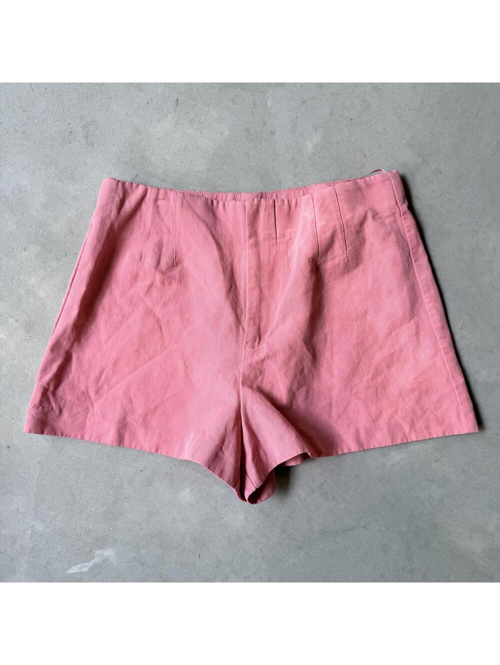 Zara Pink Linen Blend Shorts | Size M / 28